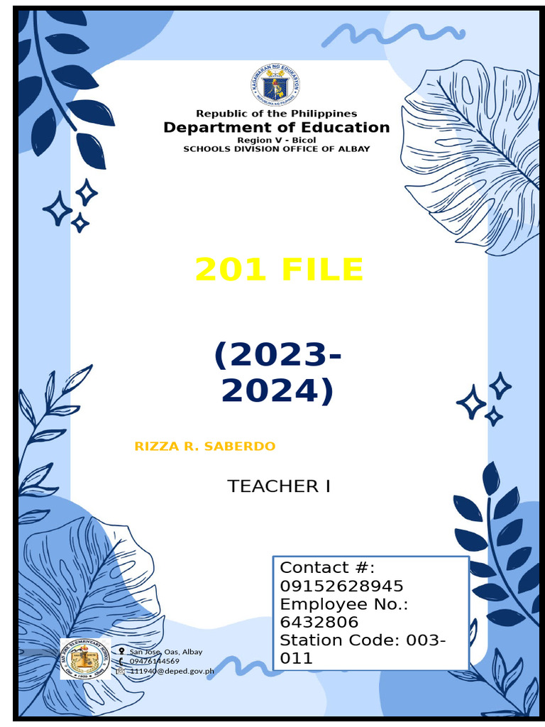 Cover in File 201 Sy 2023 2024 | PDF