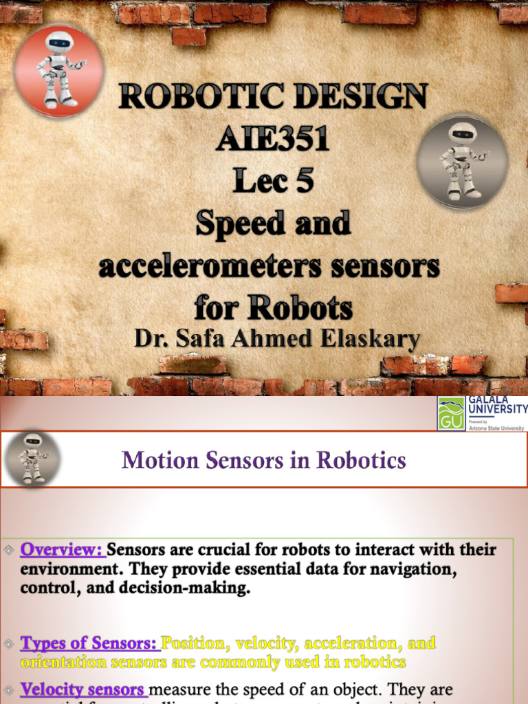 Robot Velocity and Acceleration Sensors | PDF | Accelerometer | Gyroscope