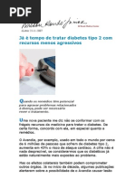 Já é Tempo de Tratar Diabetes Tipo 2 Com Recursos Menos Agressivos - Medicina Preventiva