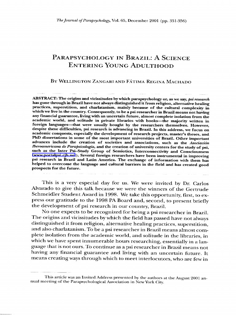 2001+-+Parapsychology+in+Brazil+-+A+Science+Entering+Young+Adulthood ...