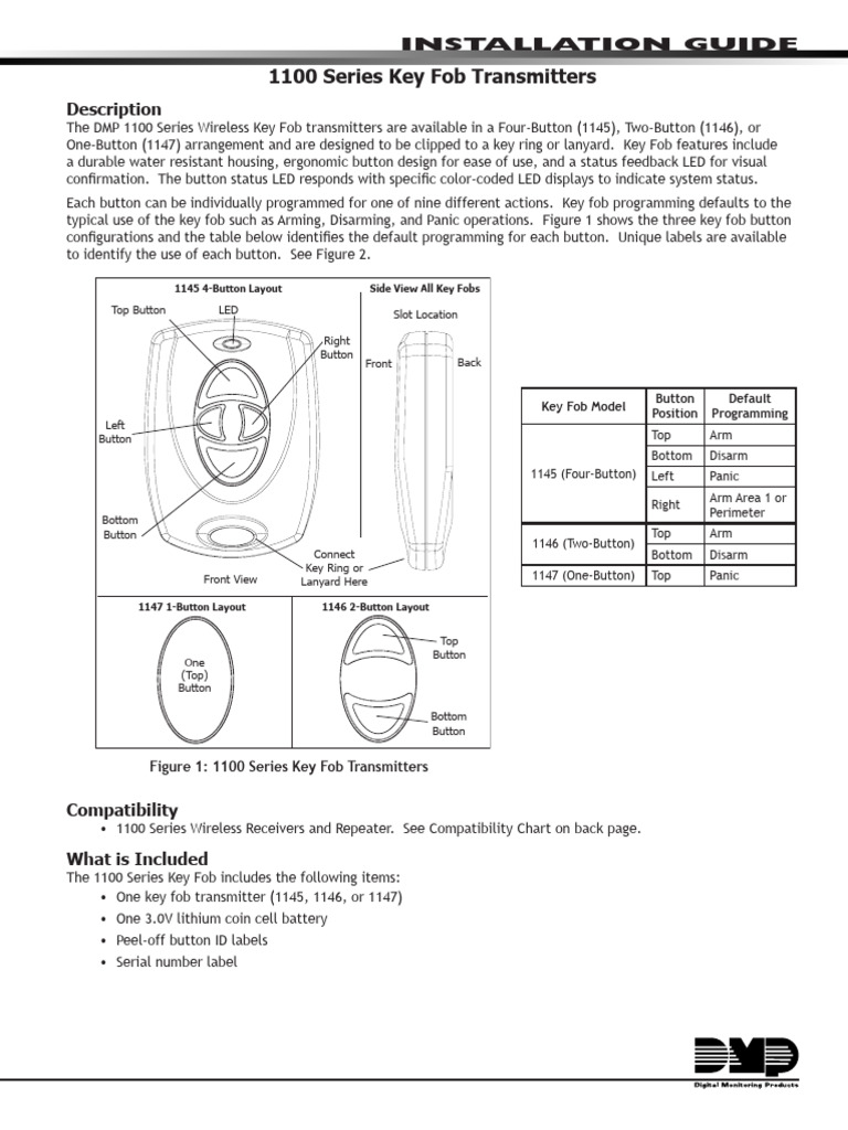 1100 Keyfobs | PDF | Radio | Electromagnetic Interference