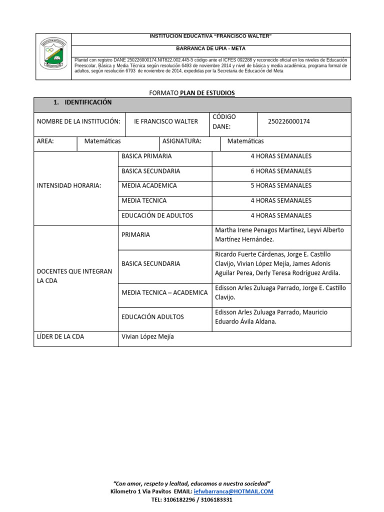 Actualizado Plan de Estudios Matemáticas 2024 Con Mallas Nuevas | PDF ...