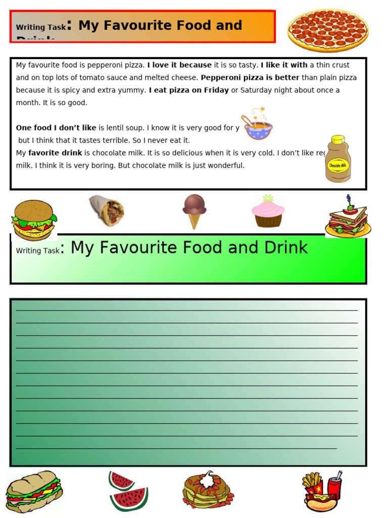 My Favourite Food and Drink Essay | PDF