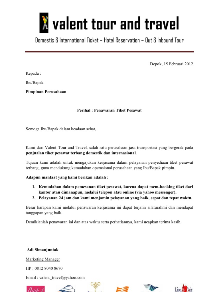 Penawaran Tiket Pesawat Pdf