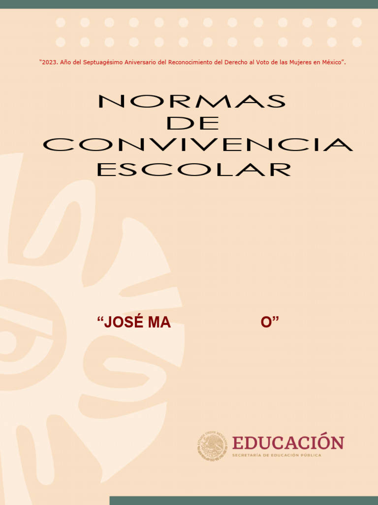 Normas de Convivencia Escolar 2023-2024 | PDF | Escuelas | Trabajo Social
