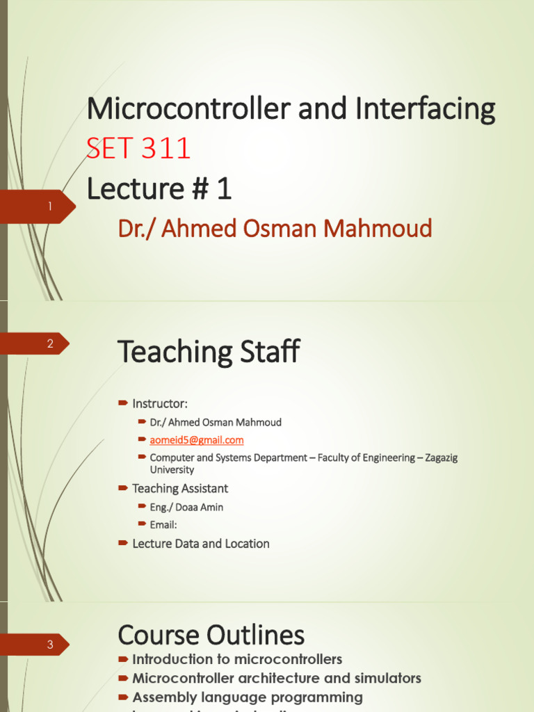 Microcontroller Basics and Applications | PDF | Microcontroller ...
