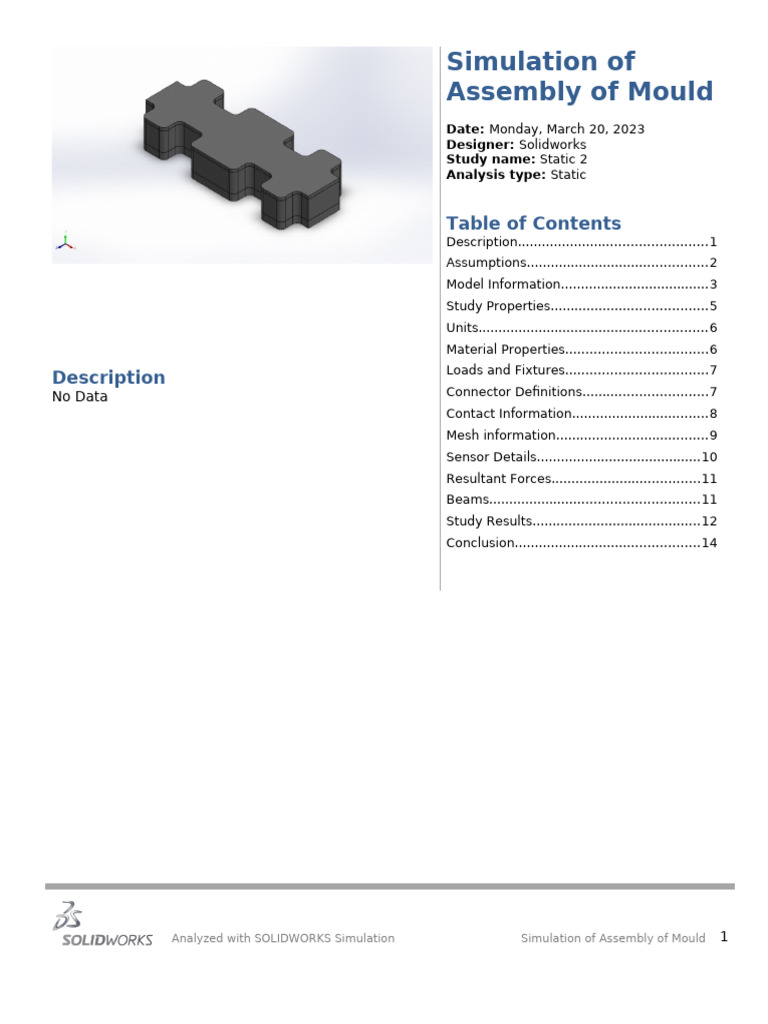 Assembly of Mould-Static 2-2 | PDF | Young's Modulus | Elasticity (Physics)