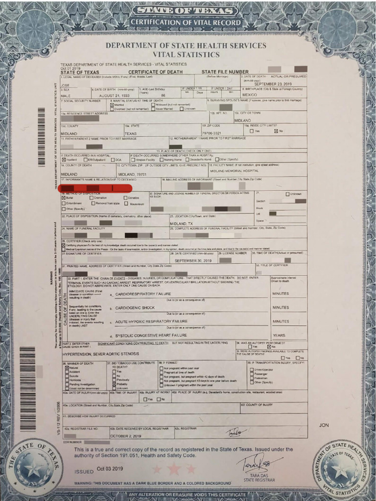 Death Certificate | PDF