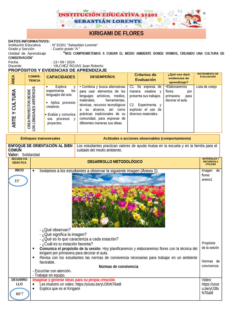 Sesión Arte Viernes 13 de Setiembre | PDF | Evaluación | Aprendizaje