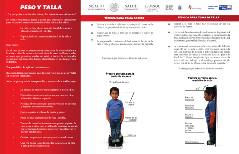 Guía para Toma de Peso y Talla en Niños | PDF | Medición