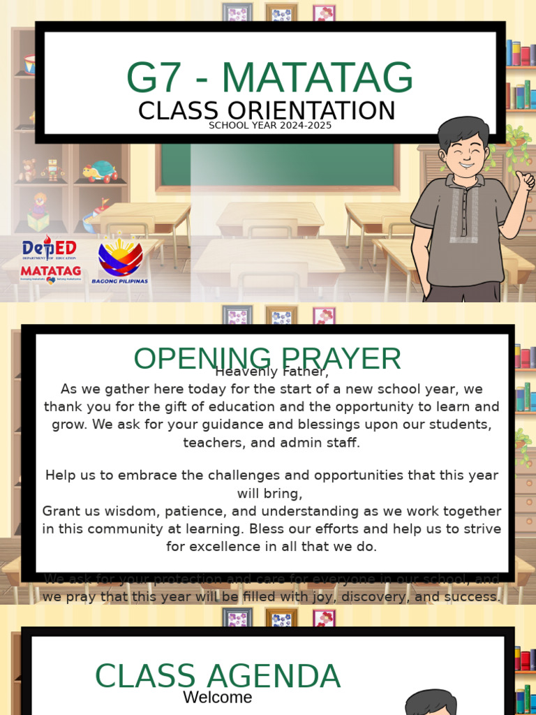 Grade 7 Class Orientation 2024-2025 | PDF | Classroom | Teachers