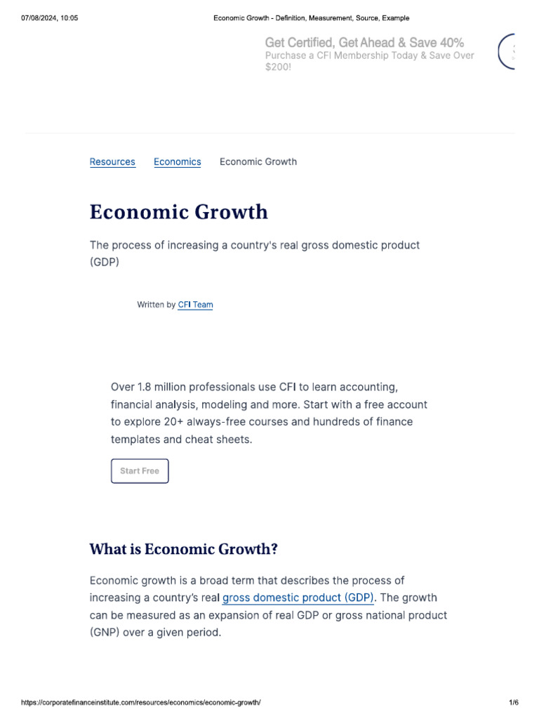 Economic Growth | PDF