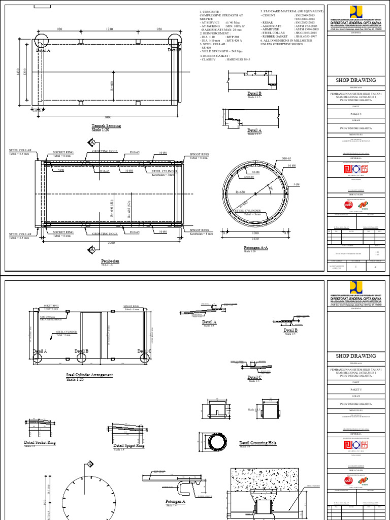 Detail Pipa RCCP Diameter 1200 MM | PDF