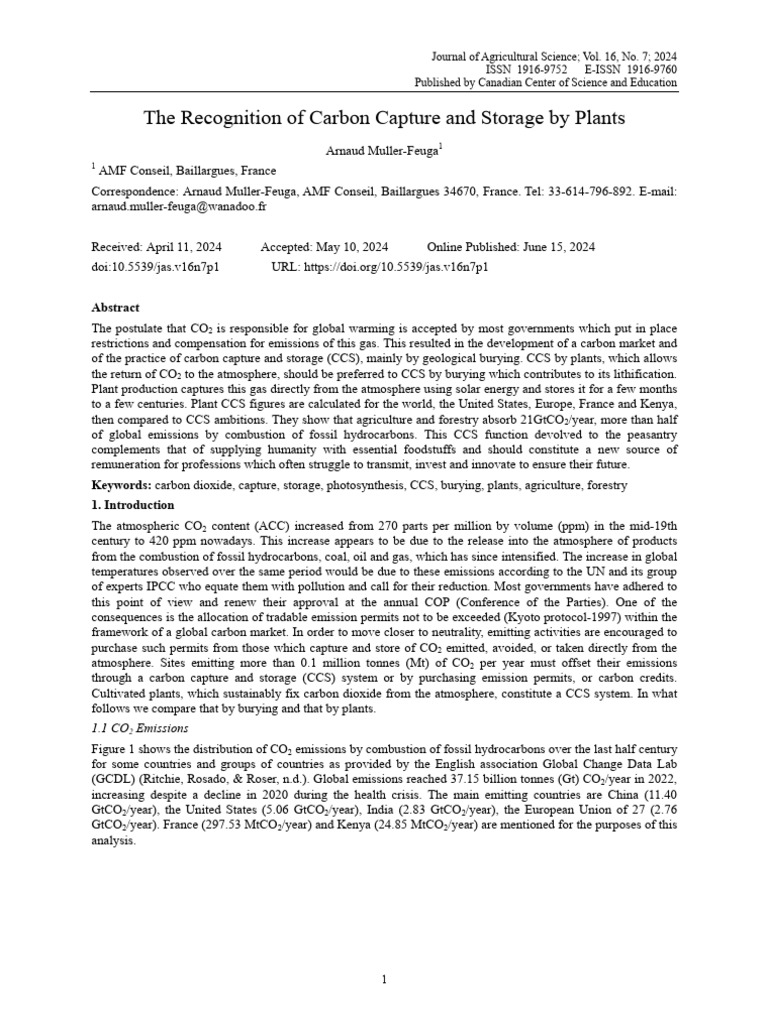 The Recognition of Carbon Capture and Storage by P | PDF | Carbon ...