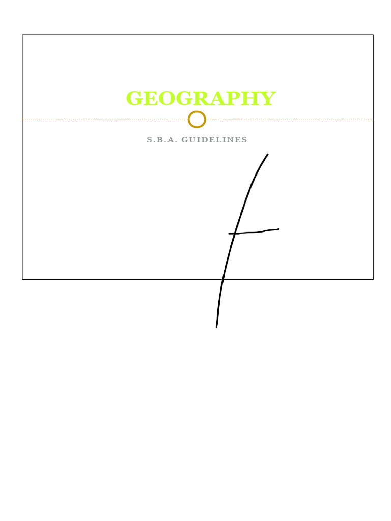 Geography SBA Guidelines and Structure | PDF | Map | Data