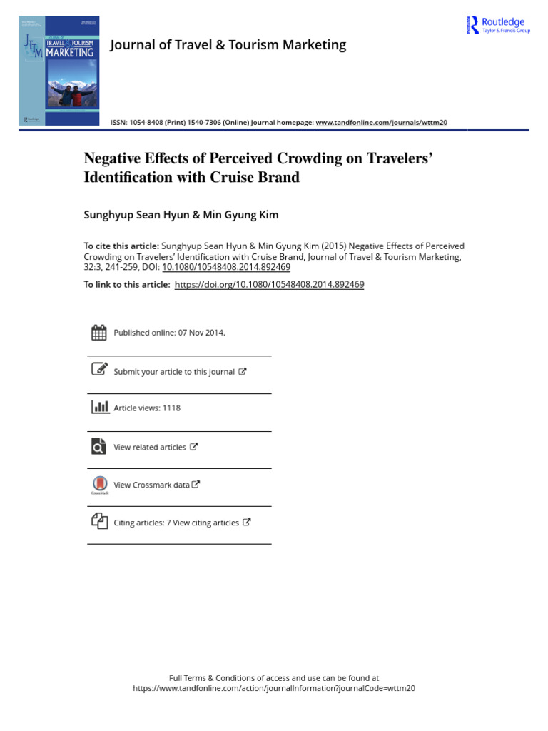 Hyun and Kim (2014) Negative Effects of Perceived Crowding on Travelers ...