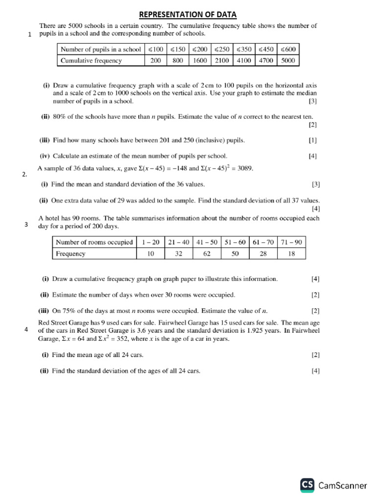 REPRESENTATION OF DATA | PDF