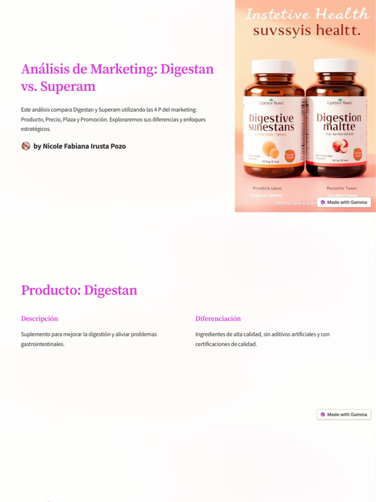 Análisis Comparativo: Digestan vs. Superam | PDF