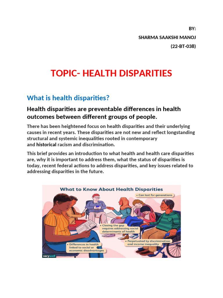 Understanding Health Disparities Today | PDF | Health Equity | Health Care