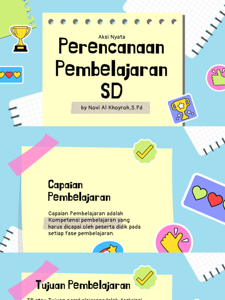 Perencanaan Pembelajaran SD | PDF