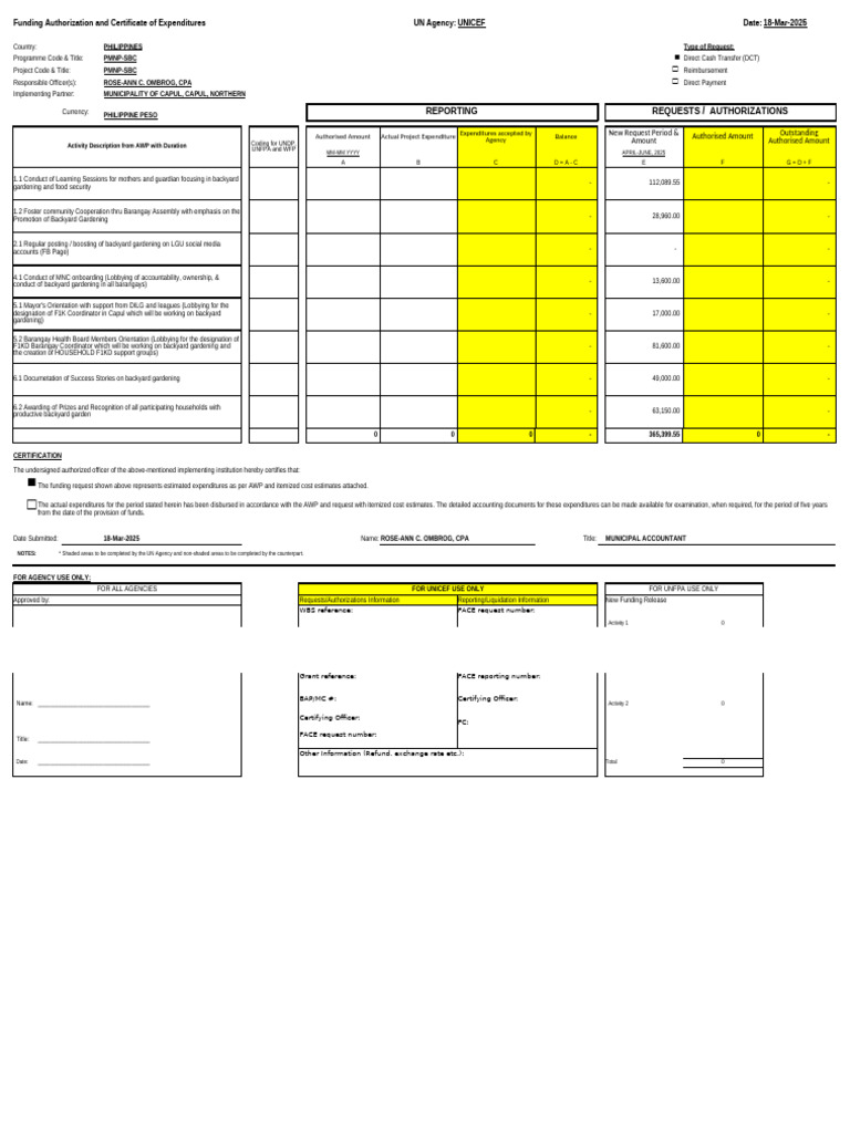 Face Form Template-Capul | PDF | Expense | Economies