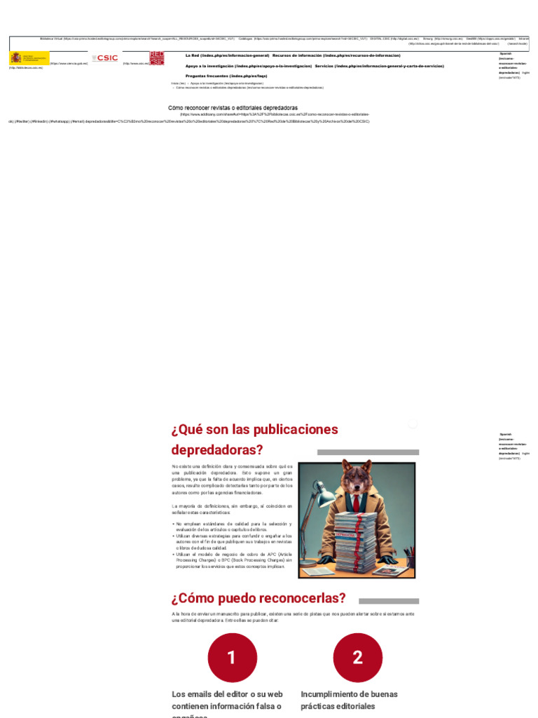Cómo Reconocer Revistas o Editoriales Depredadoras - Red de Bibliotecas ...