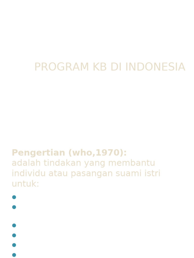Program KB Di Indonesia | PDF