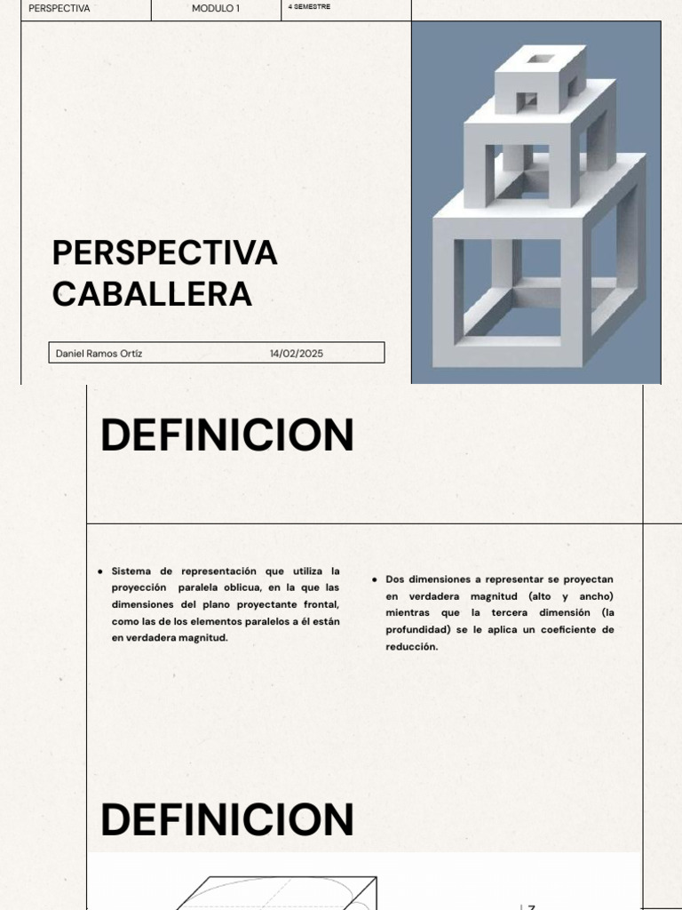 Perspectiva Caballera: Definición y Usos | PDF | Perspectiva (Gráfica ...