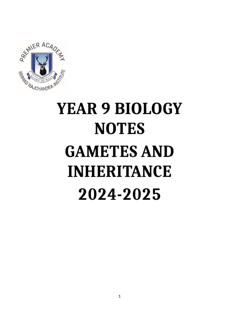Gametes and Inheritance | PDF | Sex | Fertilisation