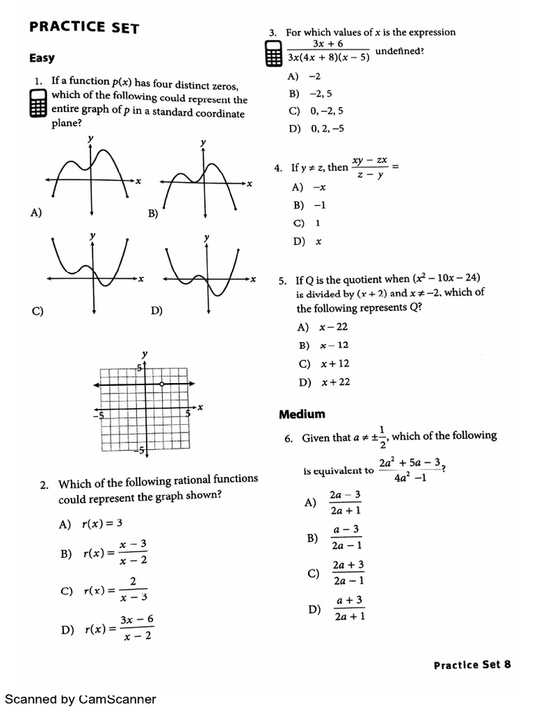 SAT Practise Set 8 | PDF