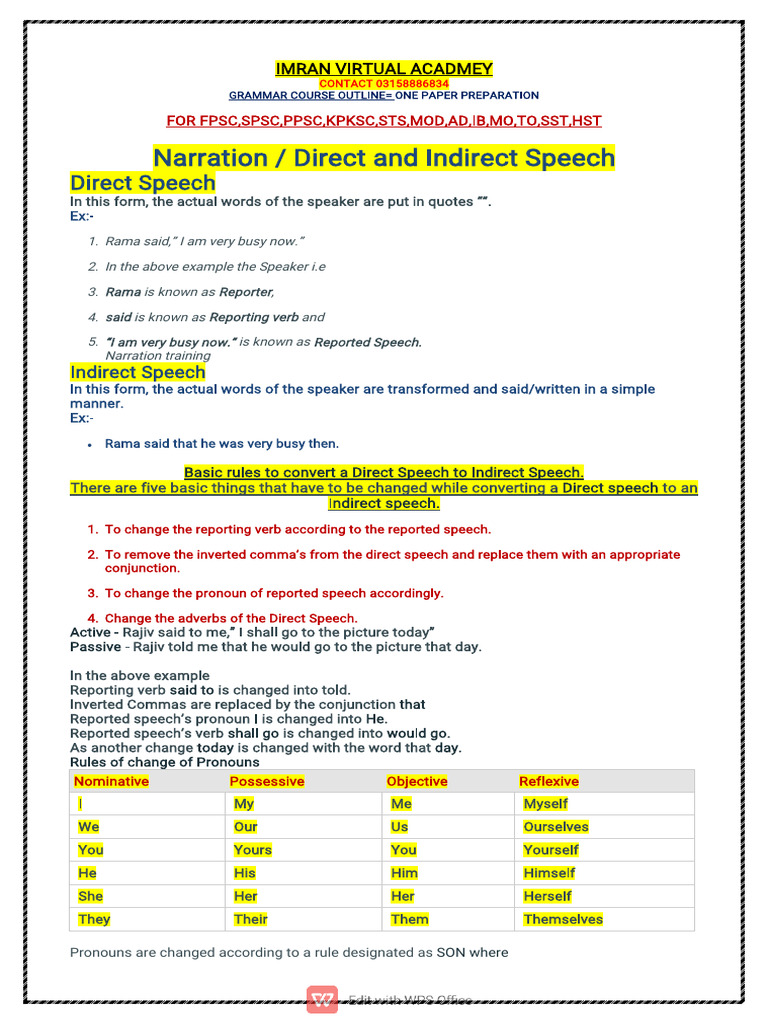 NARRATION NOTES BY iMRAN ABBASI | PDF | Question | Semantic Units
