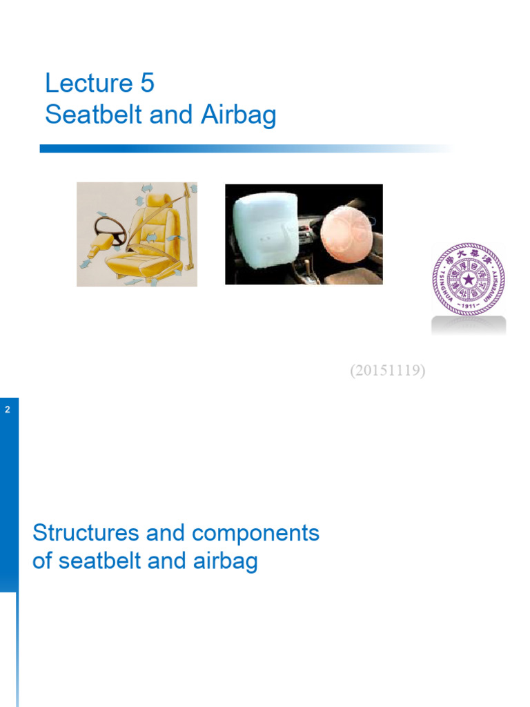 Seatbelt and Airbag Components Explained | PDF | Airbag | Seat Belt