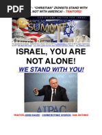 TRAITORS! - “CHRISTIAN” ZIONISTS STAND WITH ISRAEL NOT WITH AMERICA! - TRAITORS!