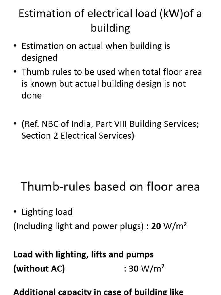 Electrical Load Estimation Guide | PDF | Fuse (Electrical ...