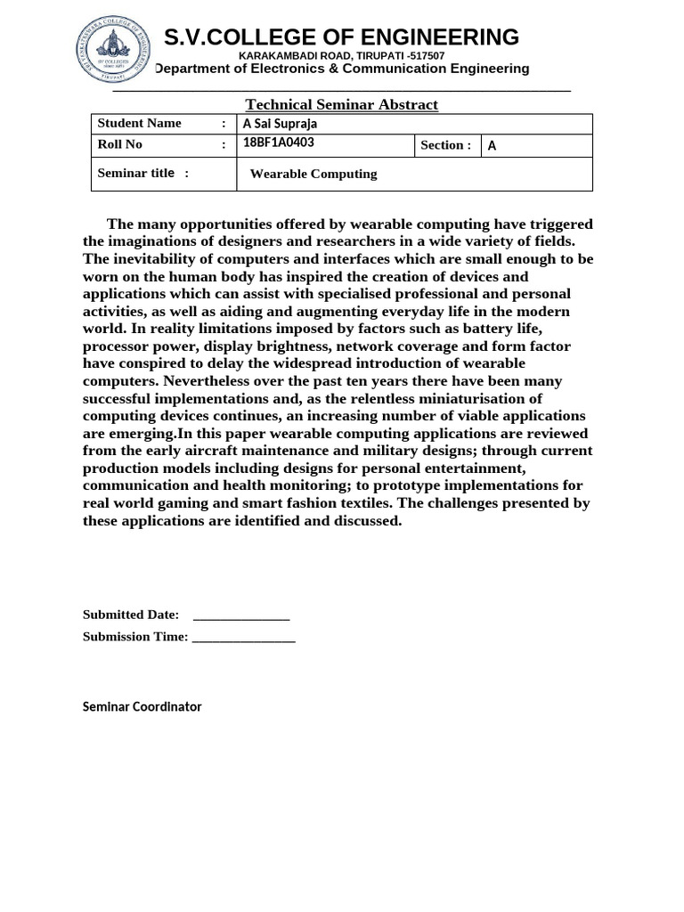 Wearable Computing | PDF