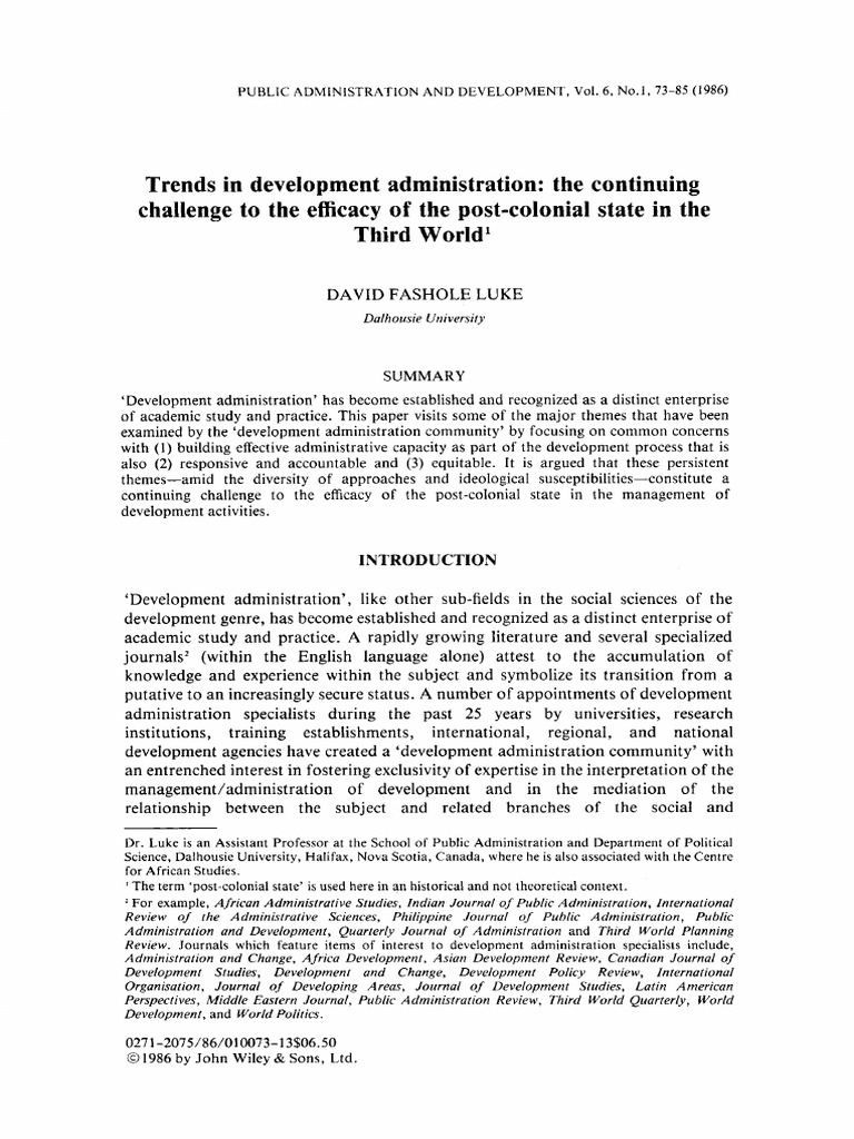 12.trends in Development Administration | PDF | Policy | Poverty