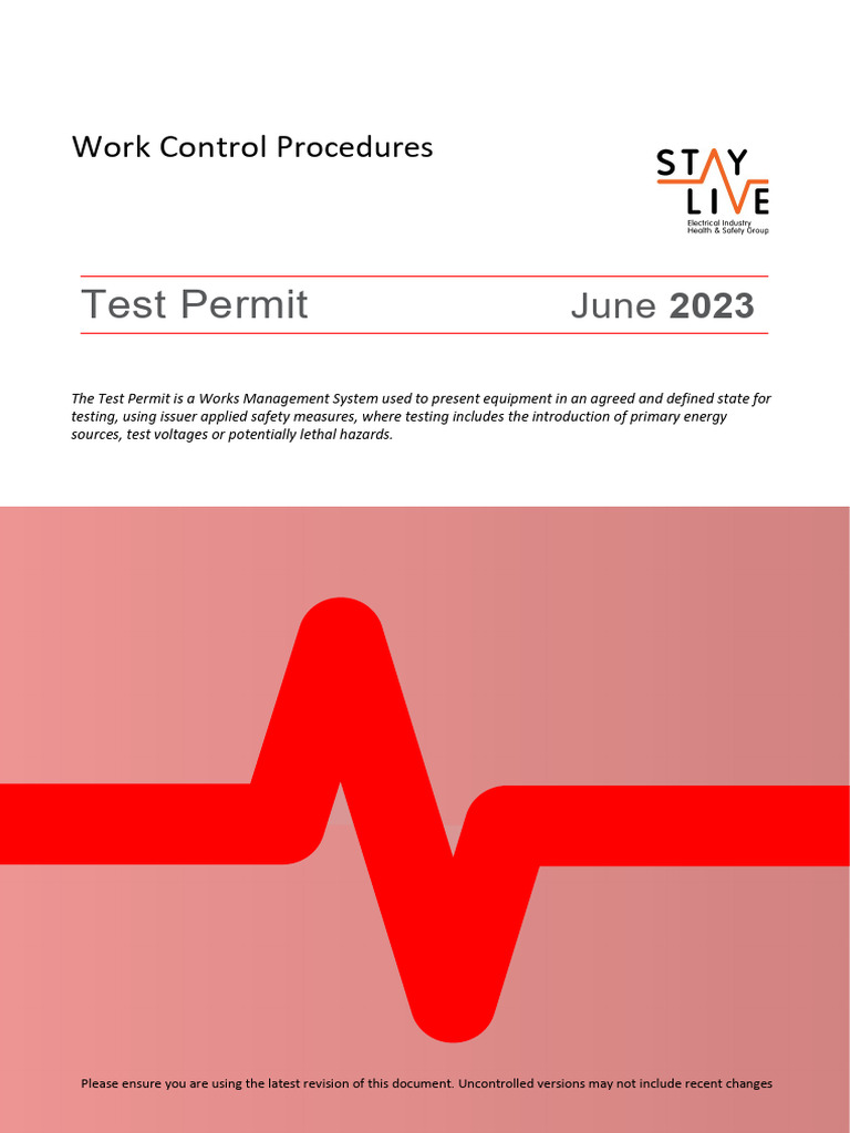 Test Permit Work Control Procedures | PDF | Safety | Hazards