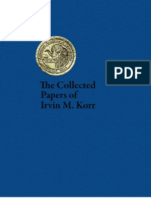 The Collected Papers Of Irvin M Korr Vol I Nervous System Nerve