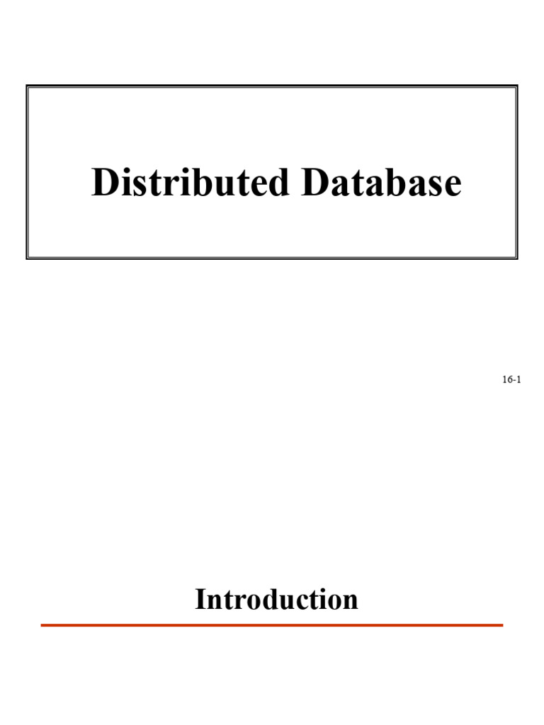 Key Objectives of Distributed Databases | PDF | Databases | Replication ...