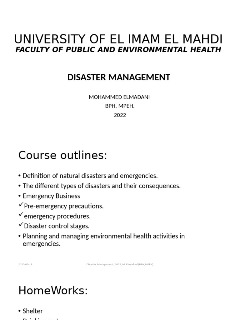 Disaster Management Course Overview | PDF | Natural Disasters | Hazards