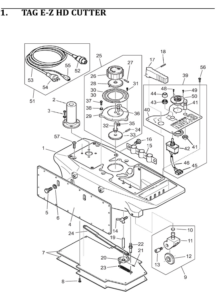 TAG E-Z HD CUTTER PARTLIST 18042019 | PDF | Gear | Screw