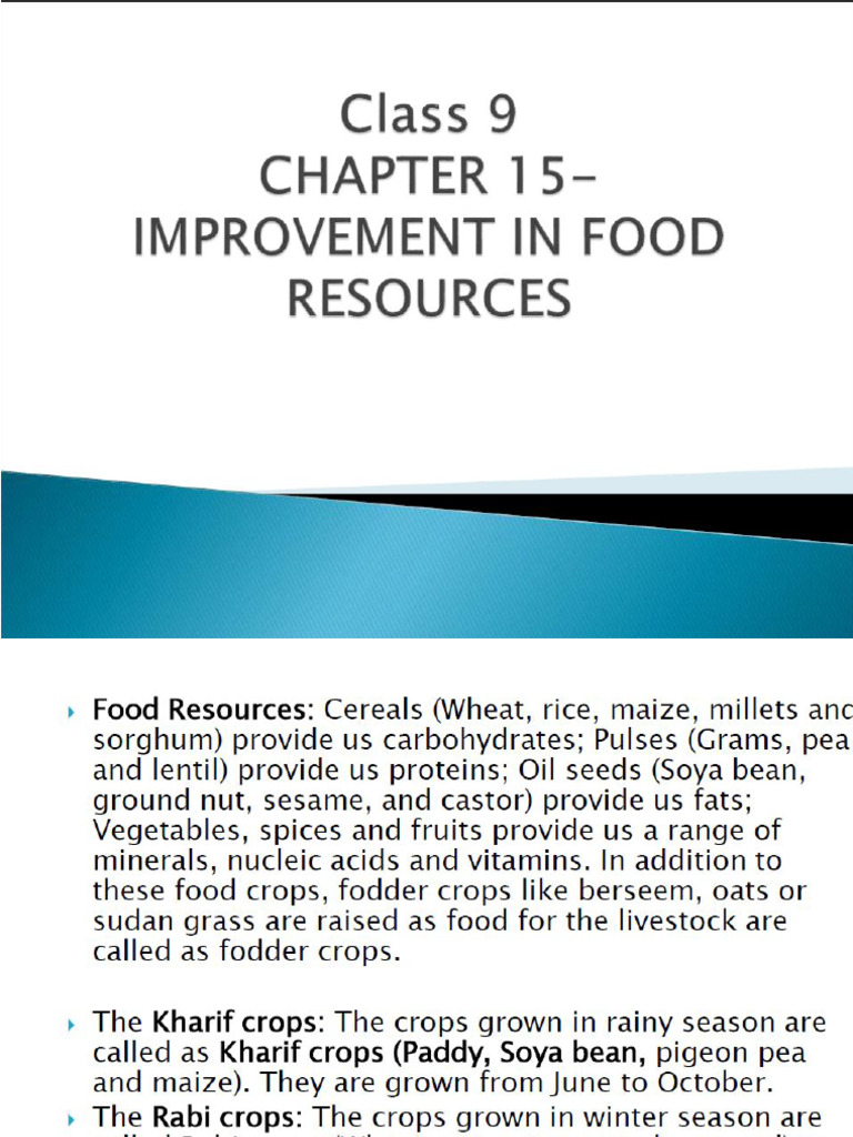 CH 15 Improvement in Food Resources 5 | PDF