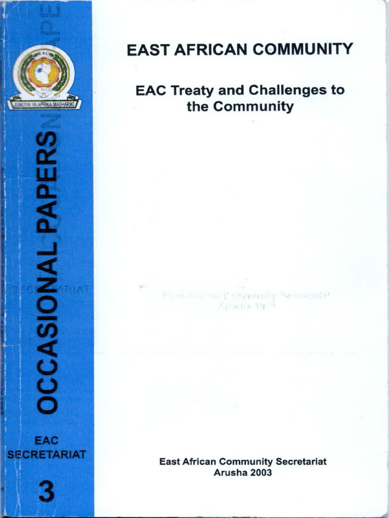 EAC Treaty and Challenges To The Community | PDF | Economies