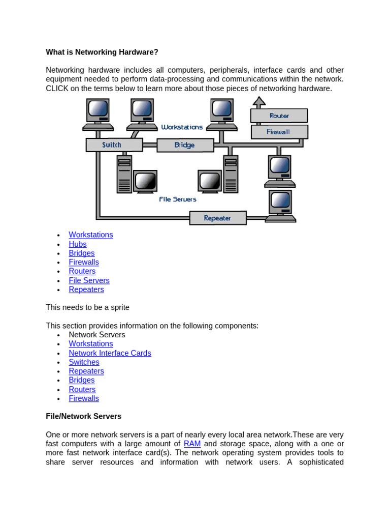 What is Networking Hardware | PDF | Computer Network | Network Switch
