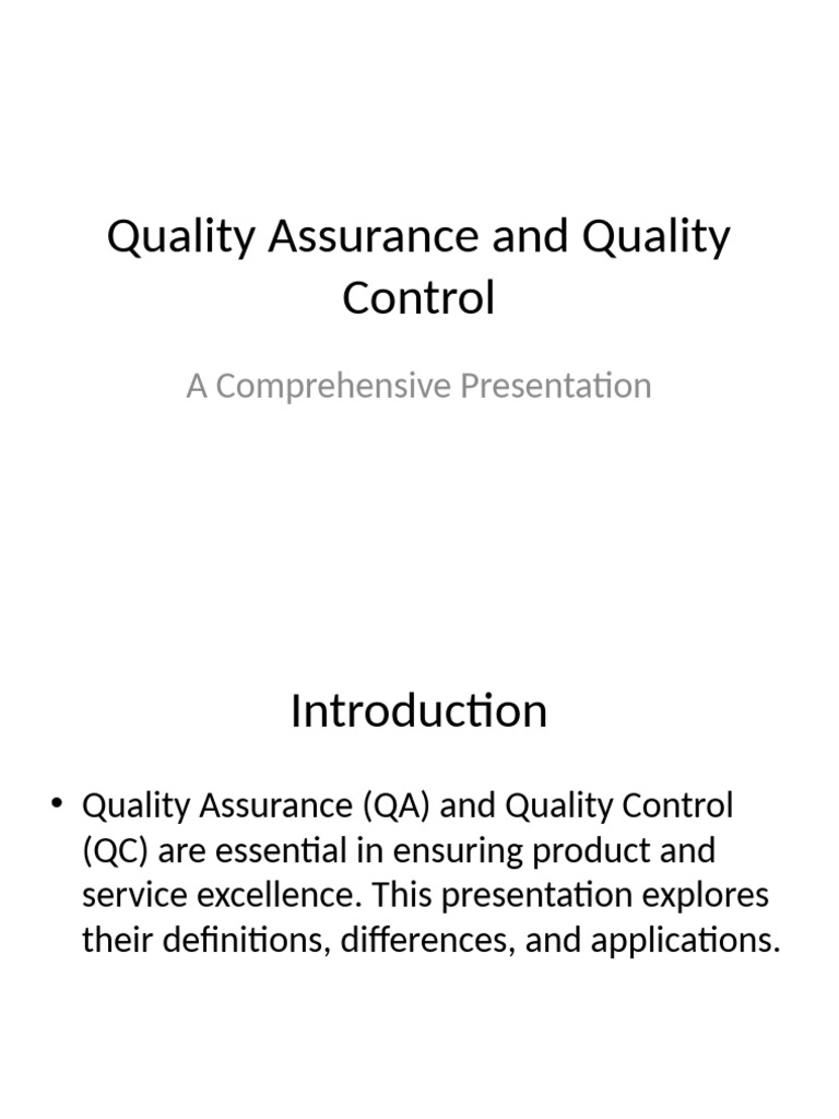 Understanding QA and QC Essentials | PDF | Quality Assurance ...