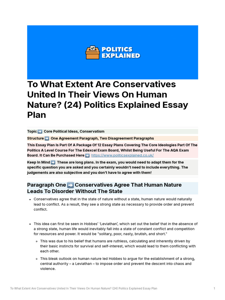 To What Extent Are Conservatives United in Their Views On Human Nature ...