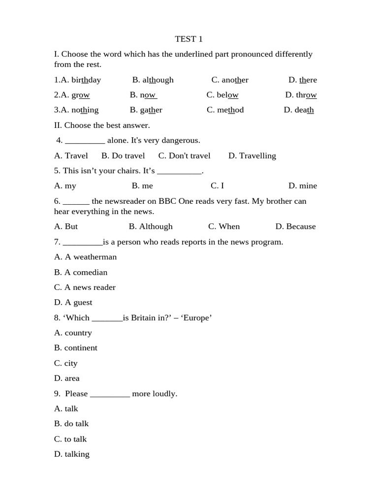 TEST 1 | PDF