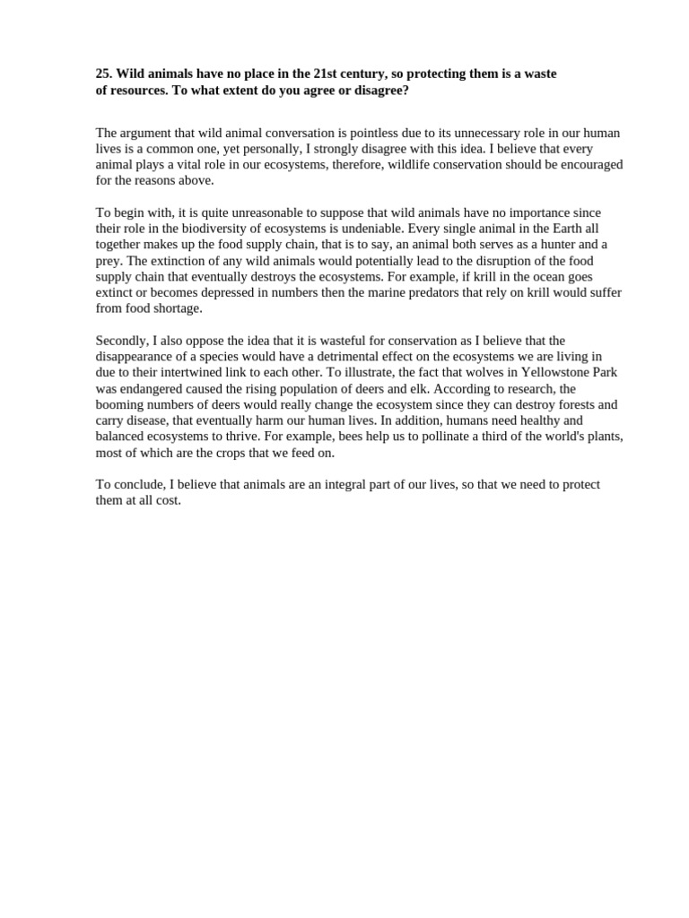 Importance of Wildlife Conservation | PDF
