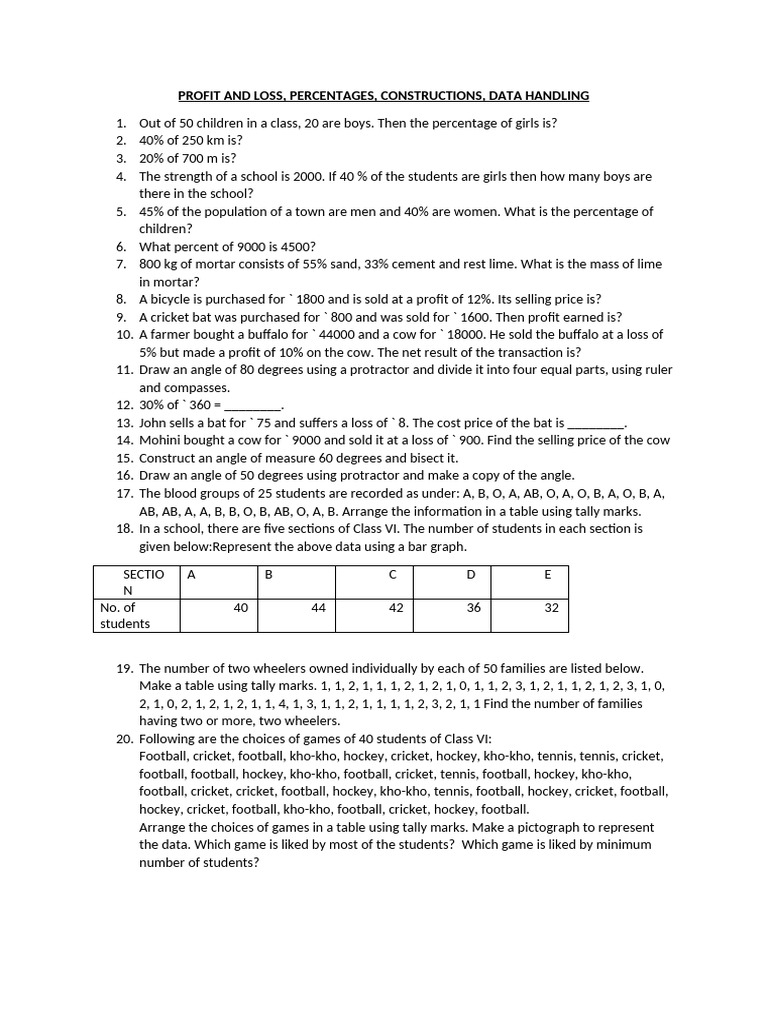 SA II Revision Worksheet 2 | PDF | Mortar (Masonry)