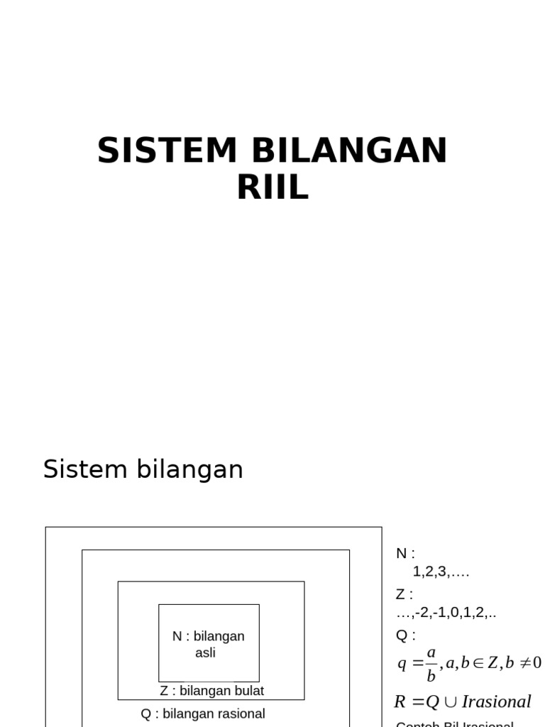 Sistem Bilangan Riil | PDF